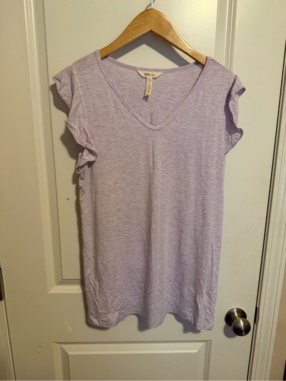 Matilda Jane Lilac V-Neck Ruffle Sleeve Tank Top